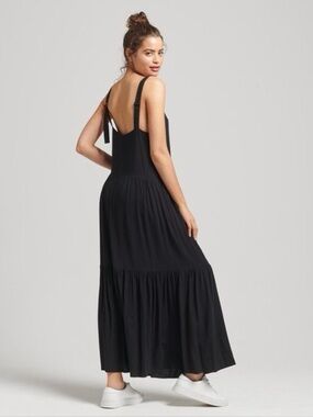 Superdry woven tiered maxi dress adjustable straps